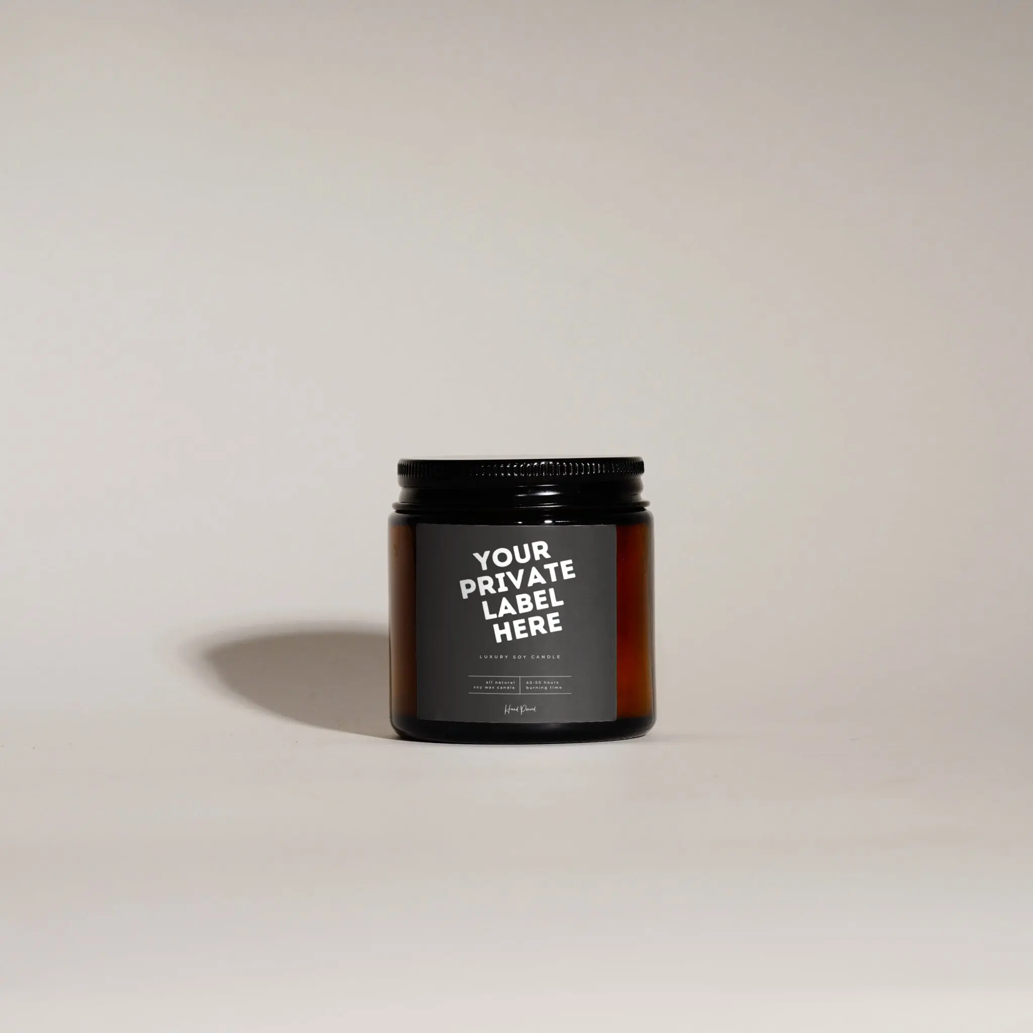 Amber Glass 4oz Candle
