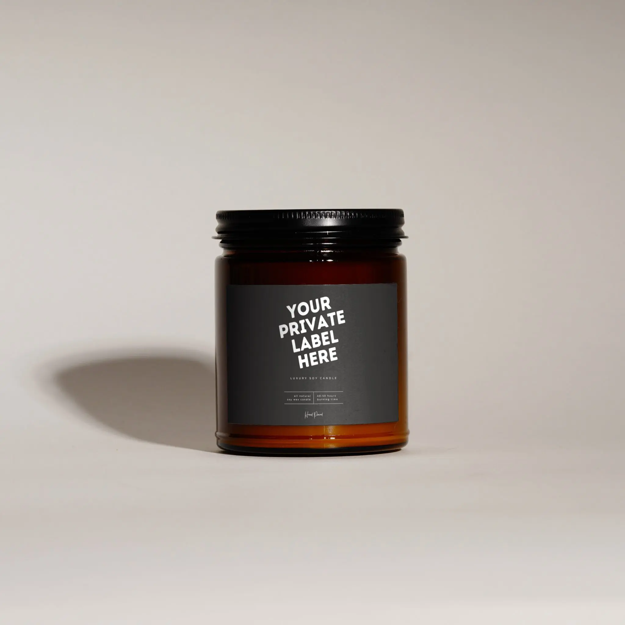 Amber Glass 9oz Candle